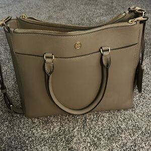 Tory Burch taupe tote